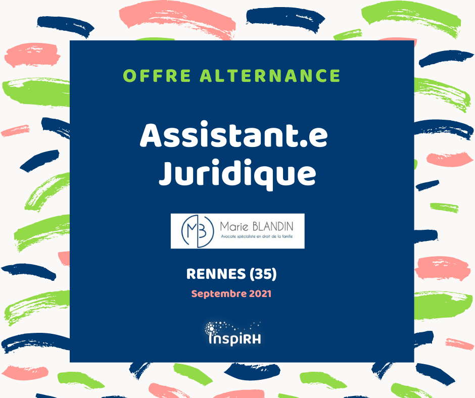 Offre en alternance d'Assistant Juridique dans un cabinet d'avocats à Rennes